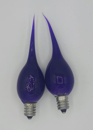 2pk Dark Purple Dipped LED Silicone Light Bulbs