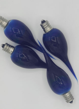 4pk Dark Blue Dipped Filament Silicone Light Bulbs