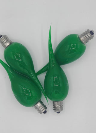 4pk Green Dipped Filament Silicone Light Bulbs