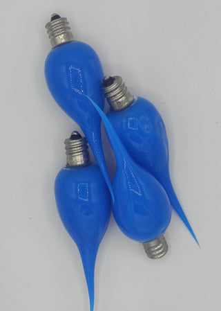 4pk Light Blue Dipped Filament Silicone Light Bulbs