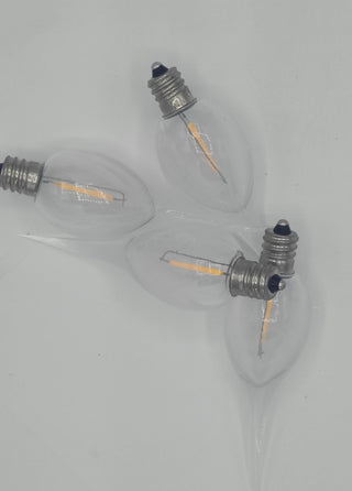 4pk Clear Dipped Filament Silicone Light Bulbs