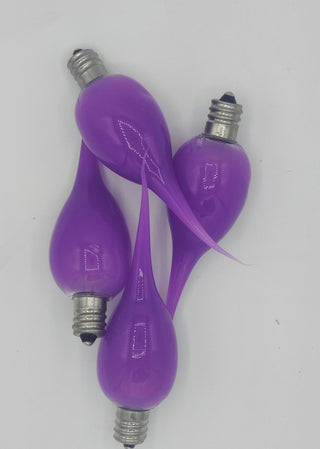 4pk Light Purple Dipped Filament Silicone Light Bulbs