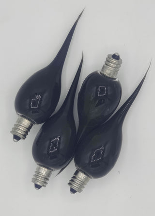 4pk Black Dipped Filament Silicone Light Bulbs