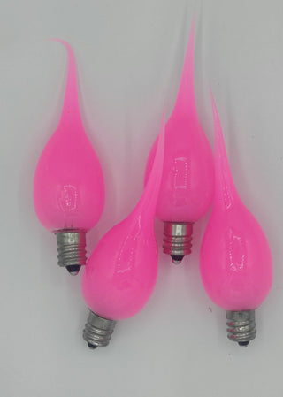4pk Pink Dipped Filament Silicone Light Bulbs