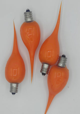 4pk Orange Dipped Filament Silicone Light Bulb