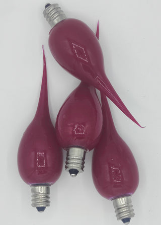 4pk Burgundy Dipped Filament Silicone Light Bulbs
