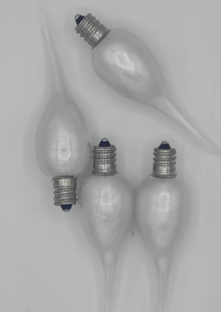 4pk Silver Dipped Filament Silicone Light Bulbs