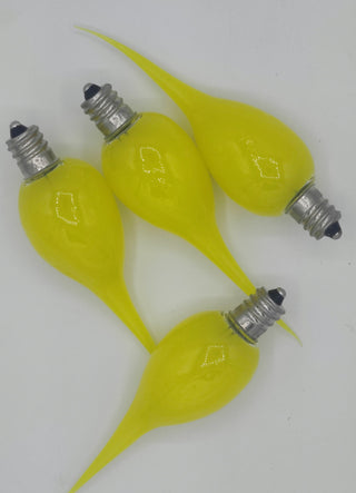 4pk Light Yellow Dipped Filament Silicone Light Bulbs