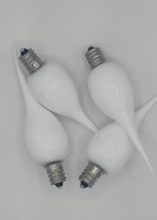 4pk White Dipped Filament Silicone Light Bulbs