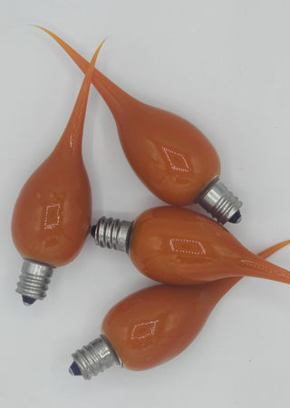 4pk Burnt Orange Dipped Filament Silicone Light Bulbs