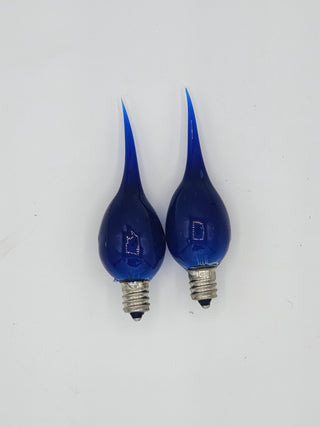 2pk Dark Blue Dipped LED Silicone Light Bulbs