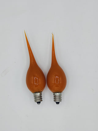 2pk Burnt Orange Dipped LED Silicone Light Bulbs