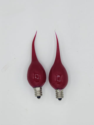 2pk Burgundy Dipped LED Silicone Light Bulbs