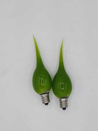 2pk Light Green Dipped LED Silicone Light Bulbs