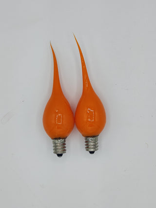 2pk Orange Dipped LED Silicone Light Bulb
