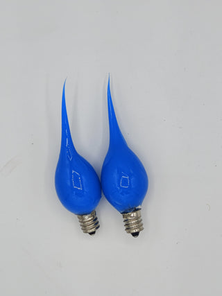 2pk Light Blue Dipped LED Silicone Light Bulbs