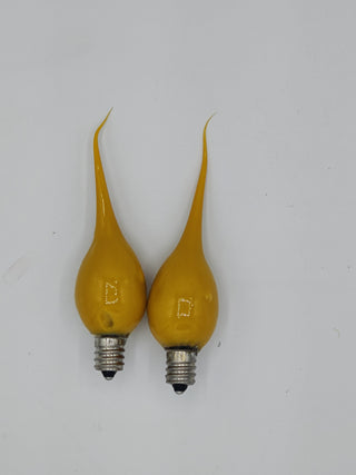 2pk Mustard Dipped LED Silicone Light Bulbs