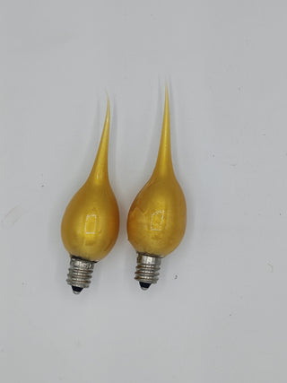 2pk Gold Dipped LED Silicone Light Bulbs