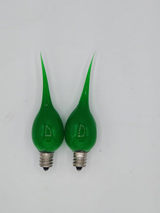 2pk Green Dipped LED Silicone Light Bulbs