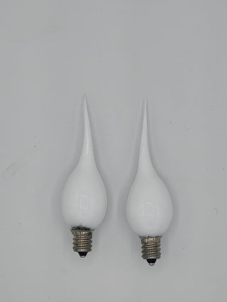 2pk White Dipped LED Silicone Light Bulbs