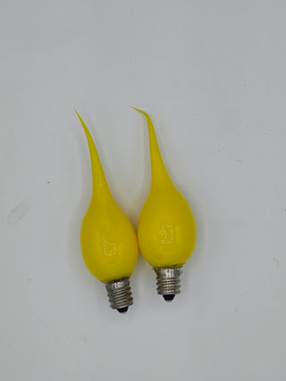 2pk Yellow Dipped LED Silicone Light Bulbs