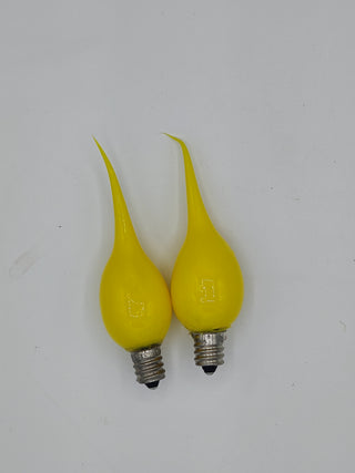 2pk Yellow Dipped 40k Hour LED Silicone Light Bulbs
