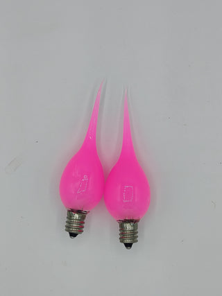 2pk Pink Dipped LED Silicone Light Bulbs