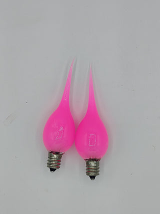 2pk Pink Dipped 40k Hour LED Silicone Light Bulbs