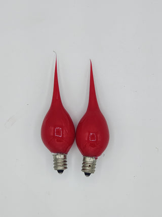 2pk Red Dipped LED Silicone Light Bulbs