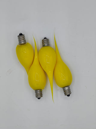 4pk Yellow Dipped Filament Silicone Light Bulbs