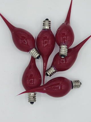 6pk Burgundy Dipped Incandescent Silicone Light Bulbs