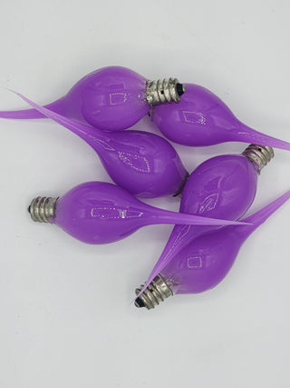 6pk Light Purple Dipped Incandescent Silicone Light Bulbs