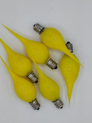 6pk Yellow Dipped Incandescent Silicone Light Bulbs