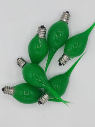 6pk Green Dipped Incandescent Silicone Light Bulbs