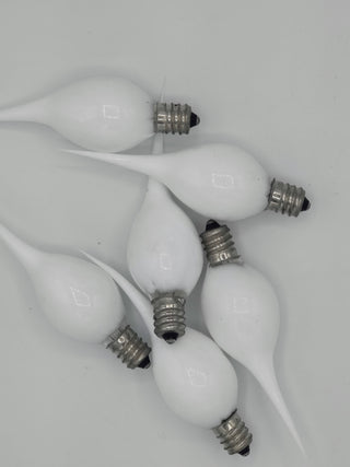 6pk White Dipped Incandescent Silicone Light Bulbs