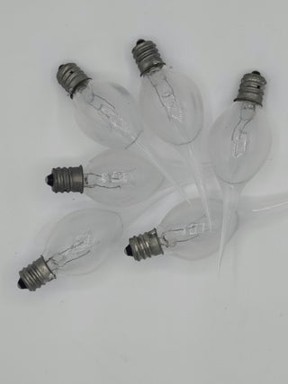 6pk Clear Dipped Incandescent Silicone Light Bulbs