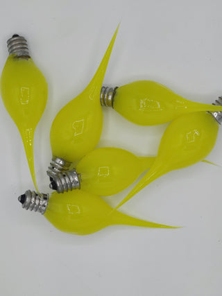 6pk Light Yellow Dipped Incandescent Silicone Light Bulbs
