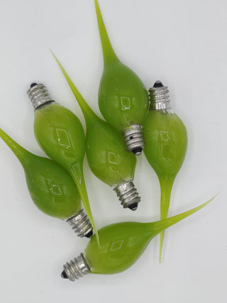 6pk Light Green Dipped Incandescent Silicone Light Bulbs