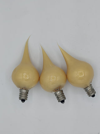 3pk Pearl Round Dipped Incandescent Silicone Light Bulbs