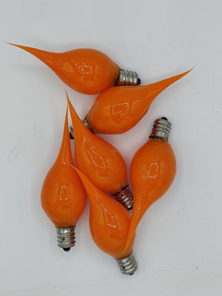 6pk Orange Dipped Incandescent Silicone Light Bulbs