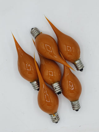 6pk Burnt Orange Dipped Incandescent Silicone Light Bulbs