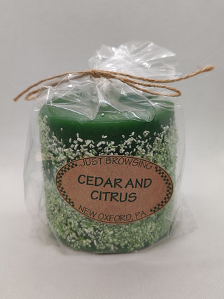 Cedar And Citrus 3x3 Pillar Candle