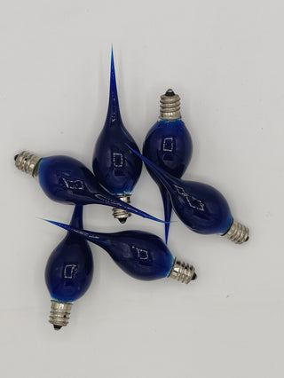 6pk Dark Blue Dipped Incandescent Silicone Light Bulbs
