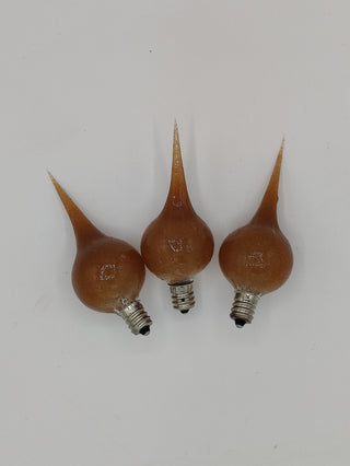 3pk Rustic Round Dipped Incandescent Silicone Light Bulbs
