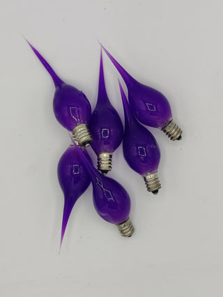 6pk Dark Purple Dipped Incandescent Silicone Light Bulbs