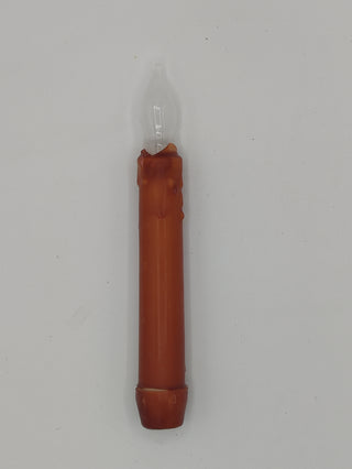 6 Inch LED Timer Taper Candle - Rustic