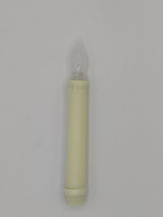 6 Inch LED Timer Taper Candle - Ivory