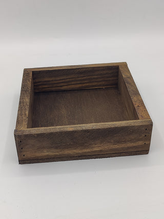 Medium Wooden Lath Tray - 6"x6"x1"