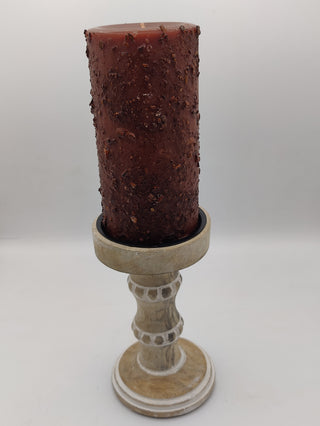 Large Pillar Candle Holder - White
