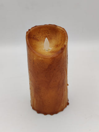 LED 3x6 Flicker Flame Timed Candle - Rustic